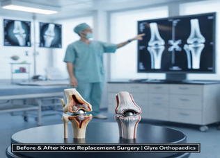 Before and After knee replacement surgery Image